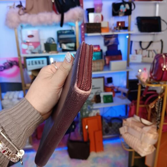 Chanel Deep Purple Iridescent Large Zip Around Wallet - Picture 7 of 16